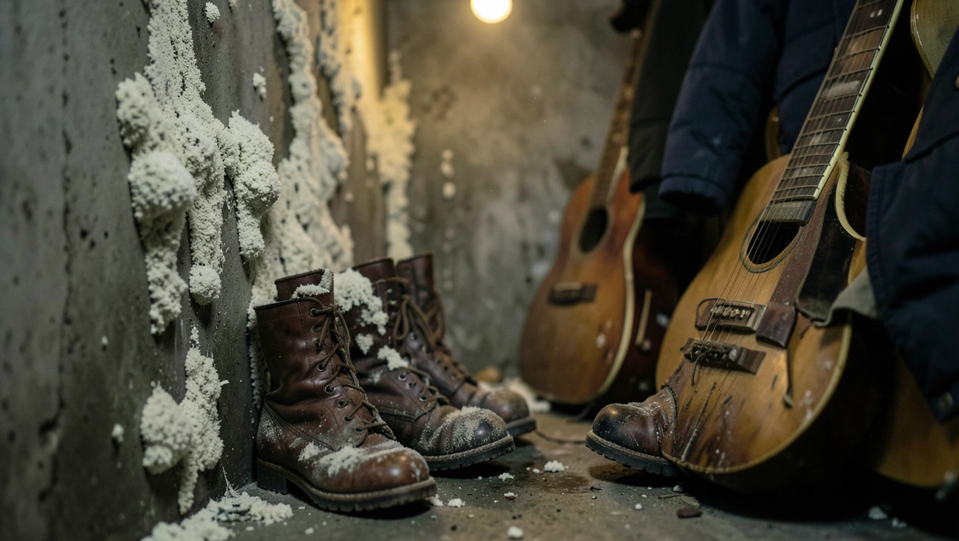 biała pleśń w piwnicy