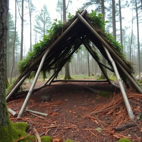 Jak zbudować schron w lesie